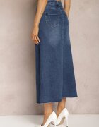 hello miss Fustă Bleumarin Maxi cu crăpătură din denim Vonuline