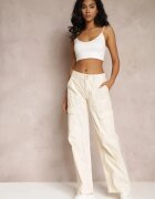 hello miss Pantaloni Bej Din Bumbac cu Elastic la Glezne Moye
