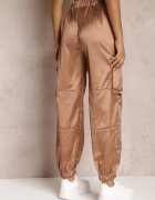 hello miss Pantaloni jogger bej închis cu buzunare cargo cu velcro Jeandal