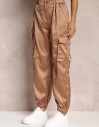 hello miss Pantaloni jogger bej închis cu buzunare cargo cu velcro Jeandal