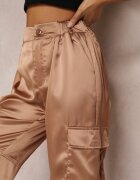 hello miss Pantaloni jogger bej închis cu buzunare cargo cu velcro Jeandal