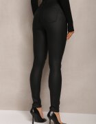 hello miss Pantaloni Negri Skinny din Piele Ecologică Lirael
