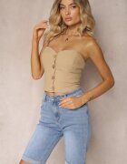 hello miss Pantaloni scurți Albaștri din denim cu talie înaltă cu adaos de bumbac și rupturi Nelvanis
