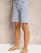 hello miss Pantaloni scurți Albastru deschis Denim Talie înaltă Bumbac Nelaitha