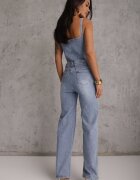 hello miss Salopetă Albastră din denim de bumbac cu picioare drepte cu bretele Naslwen