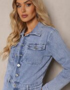 hello miss Salopetă Denim Albastră din Bumbac cu Nasturi și Buzunare cu Clapete Starah