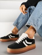 ideal Adidași Negre Tip Tenisi Cult cu Platformă Joasă Olritia