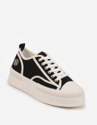 ideal Adidași negri cu platformă cu ornament metalic Afleeria