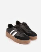 ideal Adidași Negri Decorați cu Dungi Sovresia