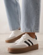 ideal Adidași Teniși Alb-Negru Decorați cu Dungi Sovresia
