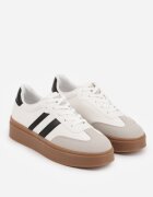 ideal Adidași Teniși Alb-Negru Decorați cu Dungi Sovresia