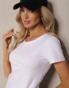 ideal Biały Klasyczny T-shirt z Bawełny Bilena