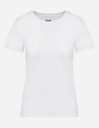 ideal Biały Klasyczny T-shirt z Bawełny Bilena