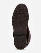 ideal Botine biker cu carâmb stratificat decorate cu două curele și catarame Cressa Maro