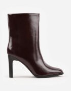 ideal Botine clasice pe toc subțire cu carâmb drept Sequoa Bordo