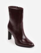 ideal Botine clasice pe toc subțire cu carâmb drept Sequoa Bordo