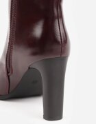 ideal Botine clasice pe toc subțire cu carâmb drept Sequoa Bordo