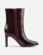 ideal Botine clasice pe toc subțire cu carâmb drept Sequoa Bordo
