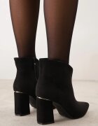 ideal Botine cu toc gros și decupaj în V în stil elegant Soffias Negre