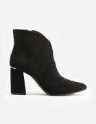 ideal Botine cu toc gros și decupaj în V în stil elegant Soffias Negre