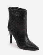ideal Botine cu toc stiletto în stil elegant cu embosare croco Ravlian Negre