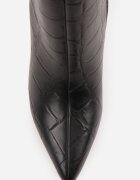 ideal Botine cu toc stiletto în stil elegant cu embosare croco Ravlian Negre