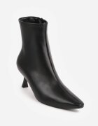 ideal Botine cu toc stiletto tip kitten heel Crisil Negre