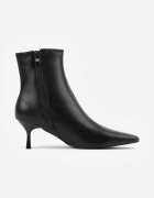 ideal Botine cu toc stiletto tip kitten heel Crisil Negre