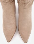 ideal Botine încrețite cu toc gros Koleta Bej Bej închis