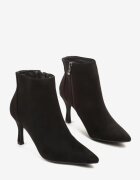 ideal Botine Negre cu Toc Subțire în Stil Clasic Latariela