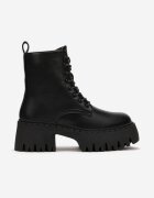 ideal Botine Negre în stil worker cu platformă masivă Aidana