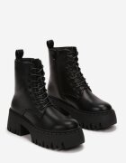 ideal Botine Negre în stil worker cu platformă masivă Aidana