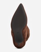 ideal Botine Slouchy cu toc stiletto din imitație de piele întoarsă cu ochiuri metalice decorative Tallie Maro