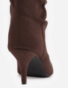 ideal Botine Slouchy cu toc stiletto din imitație de piele întoarsă cu ochiuri metalice decorative Tallie Maro
