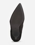 ideal Botine Slouchy cu toc stiletto din imitație de piele întoarsă cu ochiuri metalice decorative Tallie Negre
