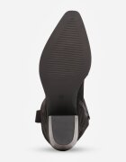 ideal Ciocate cu toc conic decorate cu broderie și decupaj în V Aurika Negre