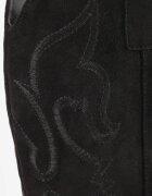 ideal Ciocate cu toc conic decorate cu broderie și decupaj în V Aurika Negre