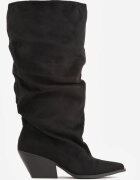 ideal Ciocate cu toc conic și gambă fronsată Vecova Negre