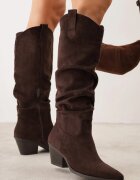 ideal Ciocate pe toc conic cu carâmb încrețit cu textură de piele întoarsă Zonove Maro