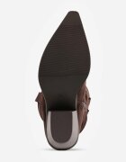 ideal Ciocate pe toc conic cu carâmb încrețit cu textură de piele întoarsă Zonove Maro