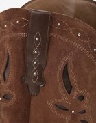 ideal Cizme de cowboy cu carâmb care imită piciorul cu zirconii decorative pe toc Anemona Maro