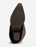 ideal Cizme de cowboy cu carâmb care imită piciorul cu zirconii decorative pe toc Anemona Maro