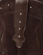 ideal Cizme de cowboy cu carâmb care imită piciorul cu zirconii decorative pe toc Anemona Maro