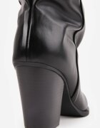 ideal Cizme elegante cu toc și carâmb fronsat Tumba Negre
