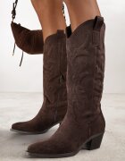 ideal Cizme Maro Tip cowboy în stil clasic din imitație de piele întoarsă Rilamira