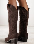 ideal Cizme Maro Tip cowboy în stil clasic din imitație de piele întoarsă Rilamira