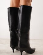 ideal Cizme simple pe toc mic cu vârf ascuțit în stil elegant Chasho Negre