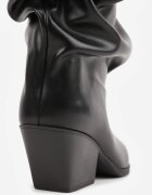 ideal Cizme Slouchy cu toc conic și vârf ascuțit Ilena Negre