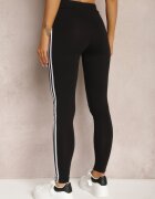 ideal Czarne Legginsy z Lampasami po Bokach Pellira