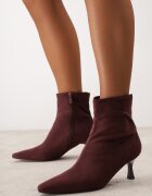 ideal Ghete Oritia cu toc stiletto în formă de clepsidră Bordo